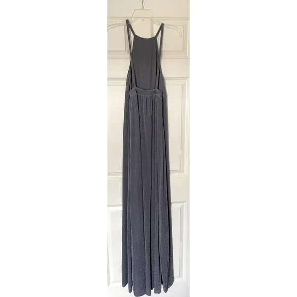 Show Me Your Mumu Maxi Amanda Dress Silver Metallic Size Small NEW - Image 5