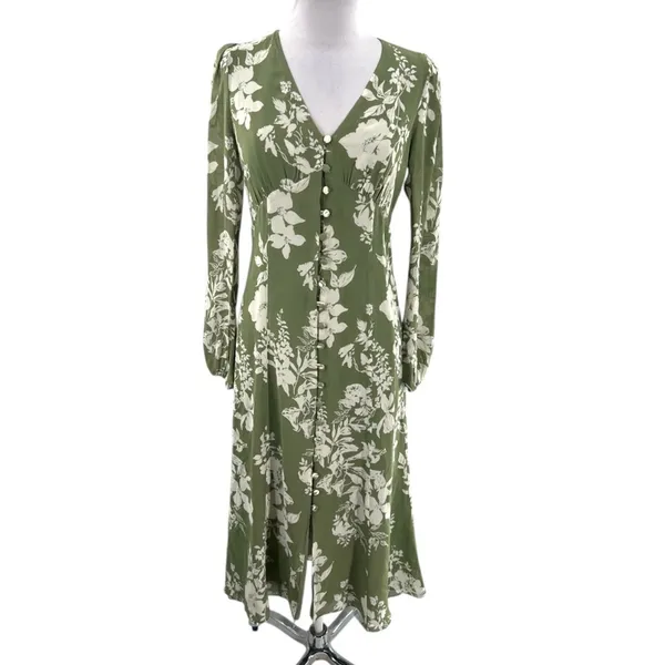Reformation Brogan Dress in‎ Willow floral midi sz 4 - Image 5