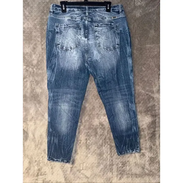 Kancan Womens High Rise Mom Jeans Acid Wash Straight leg 13/30 KC7829D #764 - Image 6