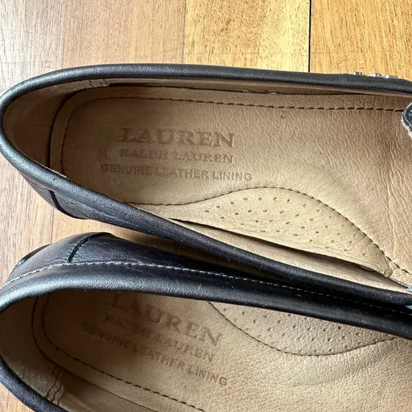 Lauren by Ralph Lauren Caitlyn Driving Loafer In Pewter, Size 6B - Image 4