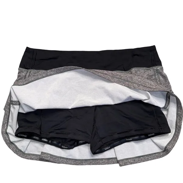 Lululemon Pace Rival Skirt Women 8 Grey Excellent‎ Activewear W8AB1R - Image 2