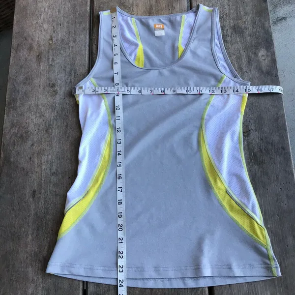 lucy Womens Tank‎ Top Size XS Activewear Tech Endurance Reflective Gray Yellow - Image 6