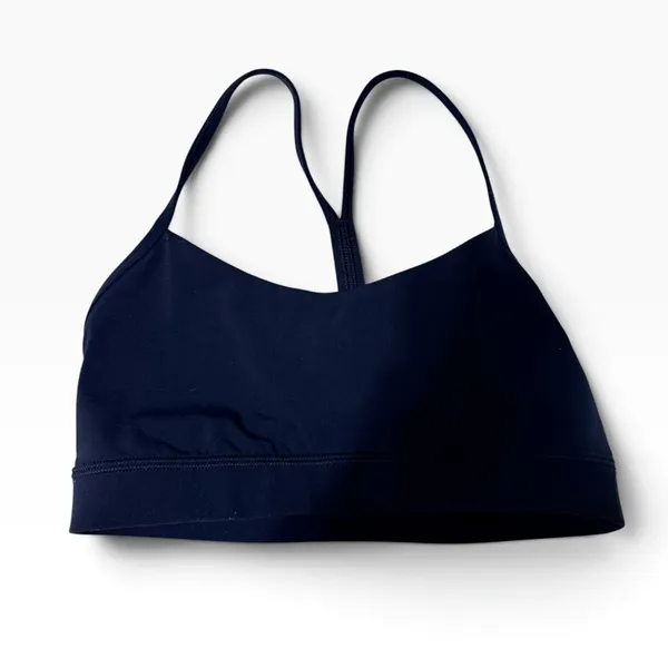 Lululemon Flow Y Nulu Navy blue sports bra Athleisure Racerback Yoga size 6 - Image 2