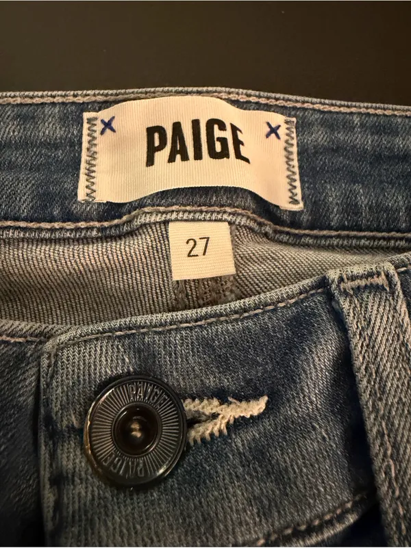 Paige Colette Crop Flare Raw Hem Jeans Women’s Size 27 - Image 3