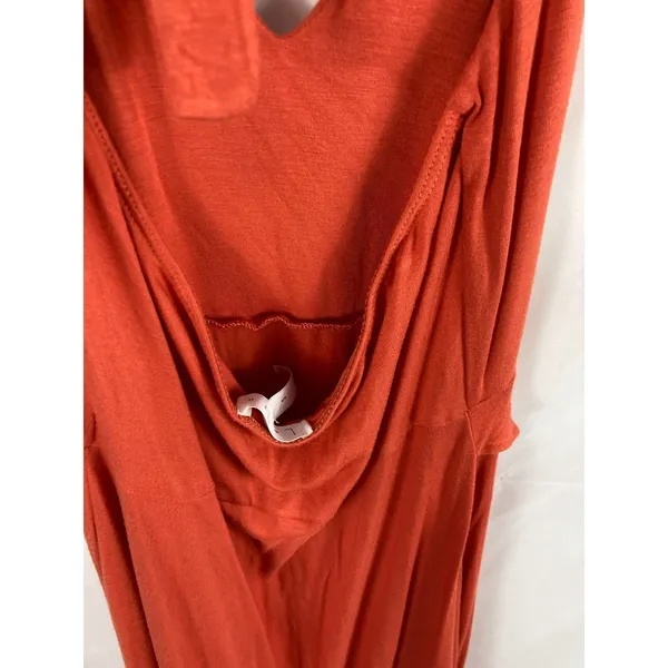 Leith orange halter tie neck maxi dress size small - Image 3