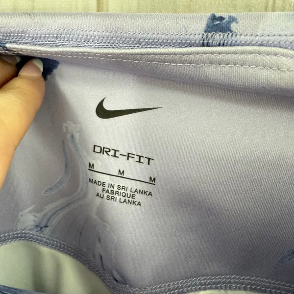Nike Dri Fit Women’s Medium Purple Swirl Biker Shorts Athletic - Image 3