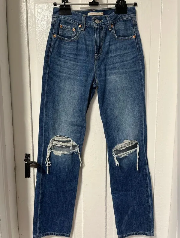 Levi’s Low Pro Straight Medium Wash Denim Jeans size 25 - Image 3