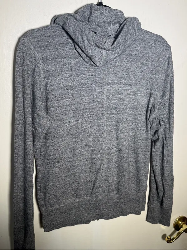 Nike Women’s Gray Full-Zip Hoodie Jacket Medium - Image 6
