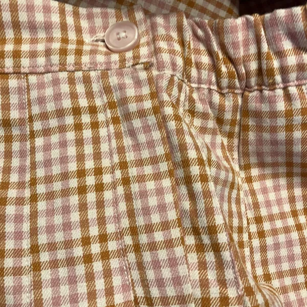 New Aerie Pleated Mini Skirt Pink‎ Brown Gingham Plaid Size XS $49.95 Preppy - Image 8