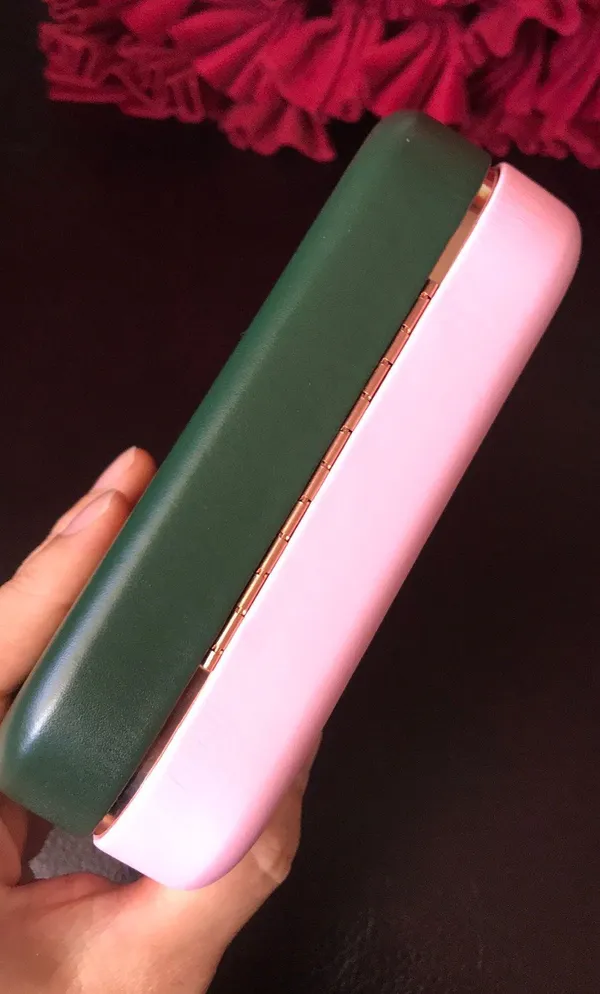 Kate Spade new glasses case with cloths, color in pink and dark green - Image 4