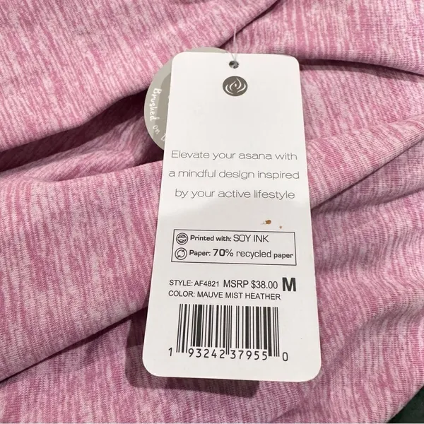NEW Apana Mauve Fleece Lined Long Sleeve Top Women’s Medium - Image 3
