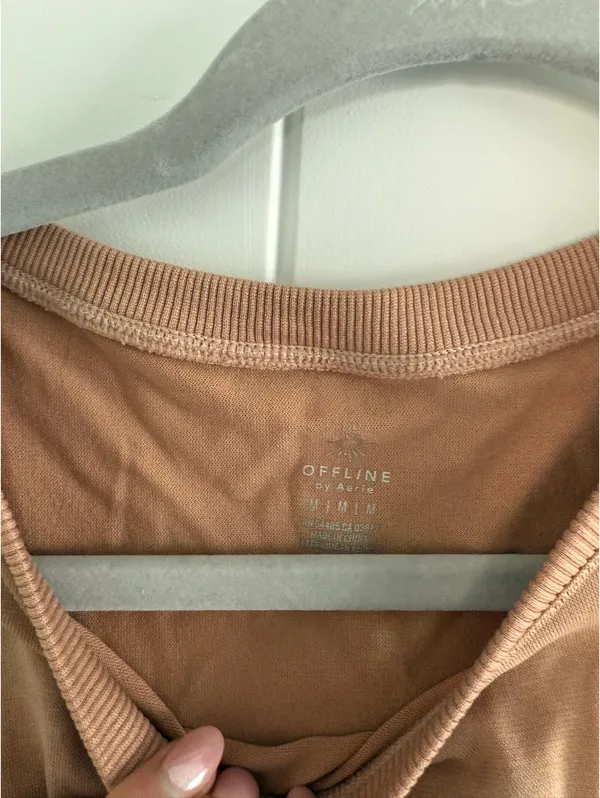 Aerie Brown Cropped Tank Top - Image 4