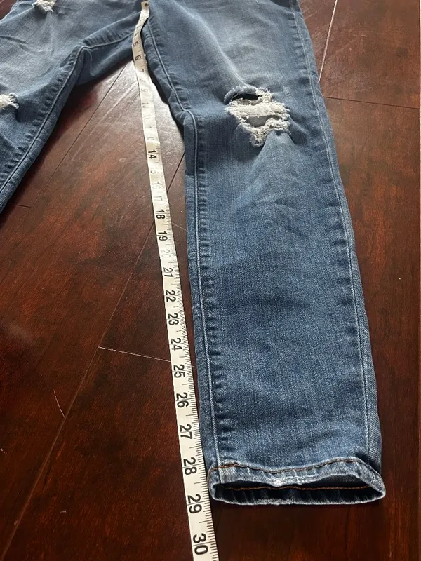 Gap Jeans Size 6/28T Legging Skimmer Distressed - Image 2