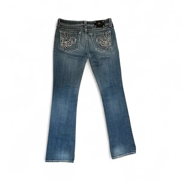 Miss Me Blue Boot Cut Jeans with Embroidery sz 30 Y2K - Image 2