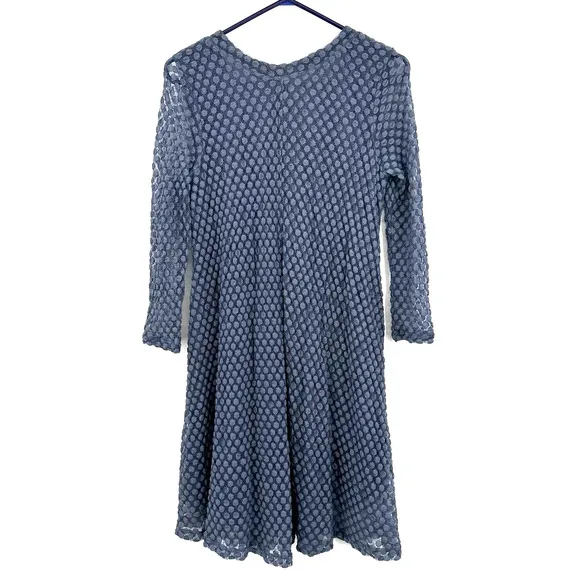 Lilka size Small blue polka‎ dot long sleeve dress lined - Image 2