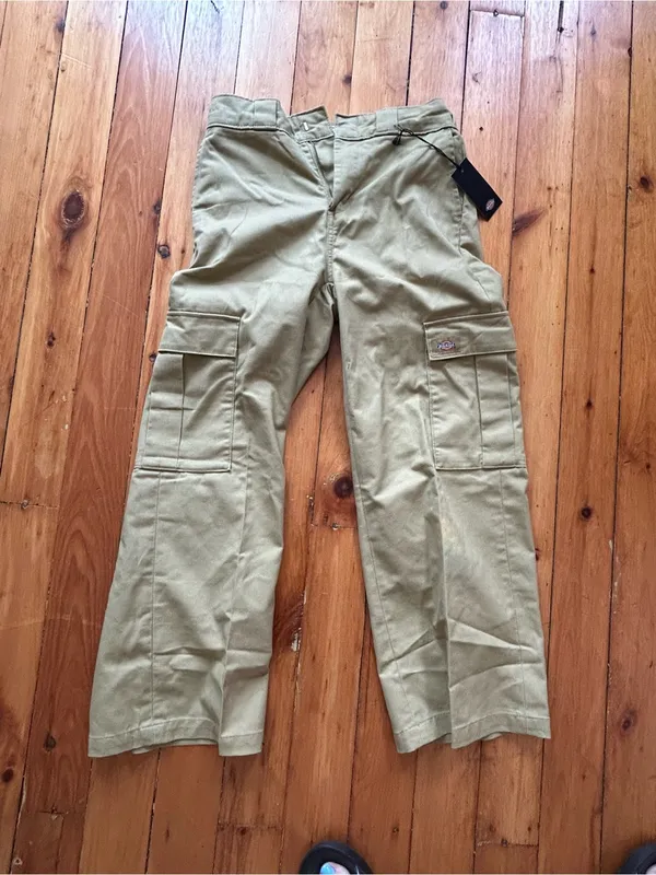 NWT Dickies Wide Leg Cropped Cargo Pants 0 - Image 2