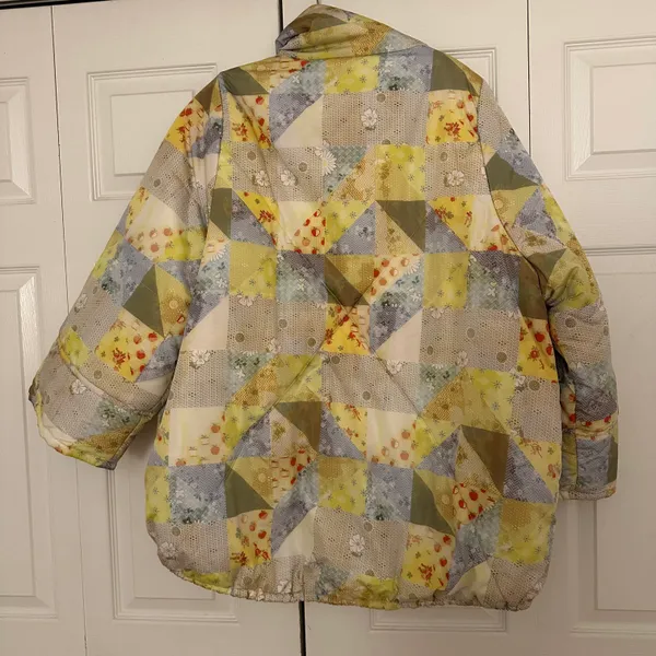 Urban Outfitters Kit Patchwork Printed Nylon Puffer Jacket - Image 5