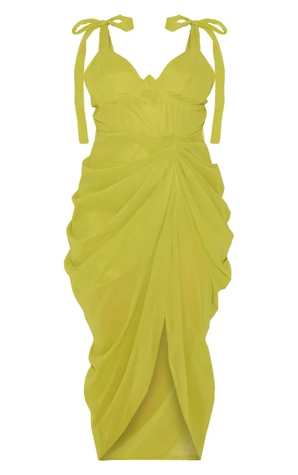 Pretty Little Thing plus underwire draped midi dress size 24 - Image 7