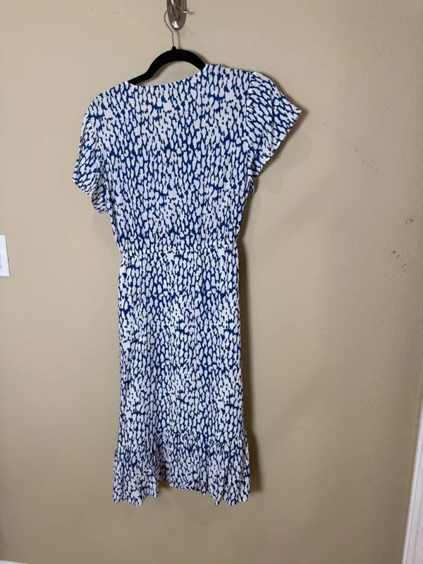 Rails Kiki Abstract Blue Leopard Print Dress Size Medium - Image 7