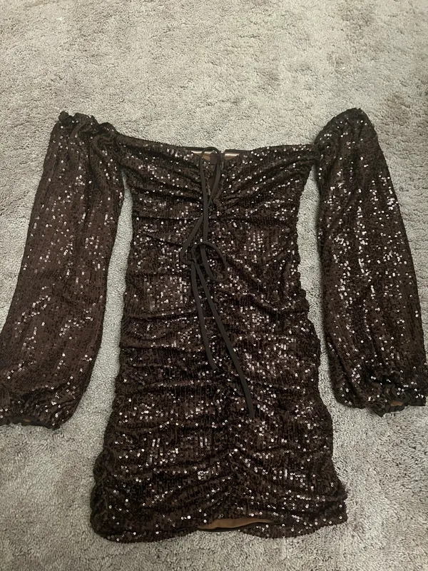Amber Sequin Mini Dress in Cappuccino Lovers and Friends - Image 5