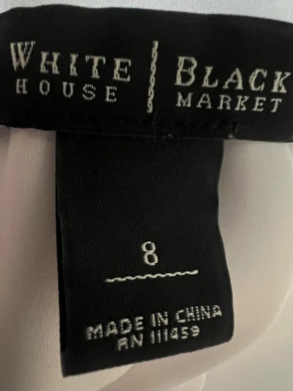 White House Black Market Chiffon A-Line Dress with Sash Tie Belt NWOT Never Worn - Image 8