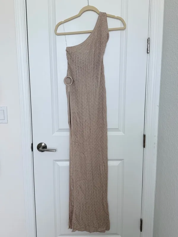 NWT Peppermayo Carryn Knit Maxi Dress S/M Beige Euro Summer Resort It Girl Beach - Image 10