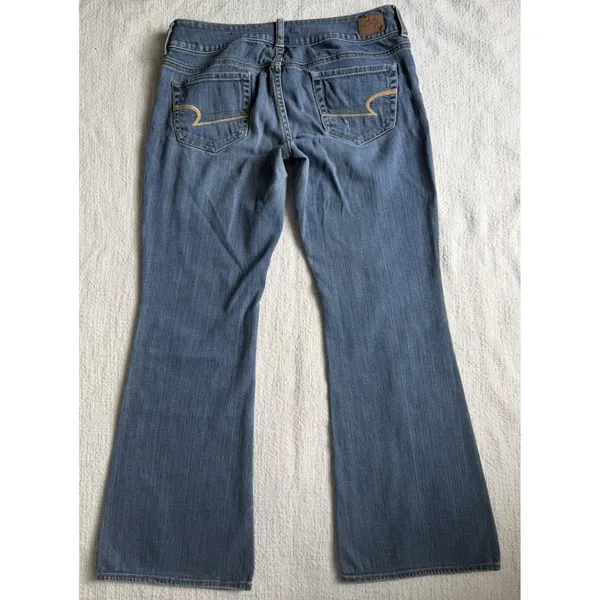 Y2K‎ American Eagle Womens Jeans Size 6 Short Artist Stretch Flare Low Rise - Image 7