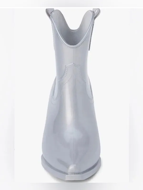 Beach by Matisse Oakley Water Resistant Western Rain Boot Metallic Silver 8 NIB - Image 2