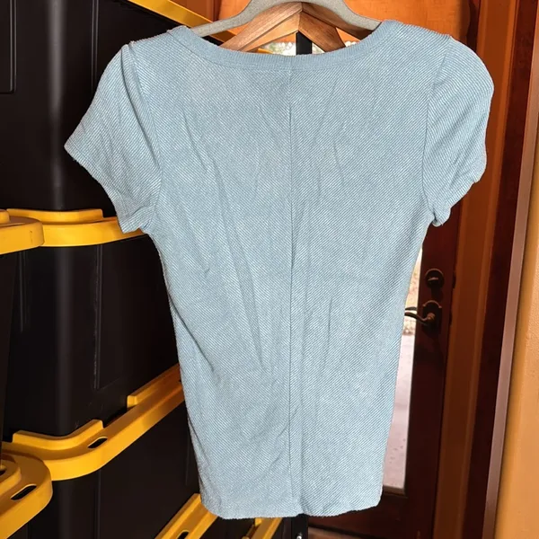 Free People Intimately Hi Honey Baby Tee Shirt Teal Size Small - Image 8