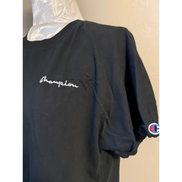 Champion front tie cropped black T-shirt - Image 2