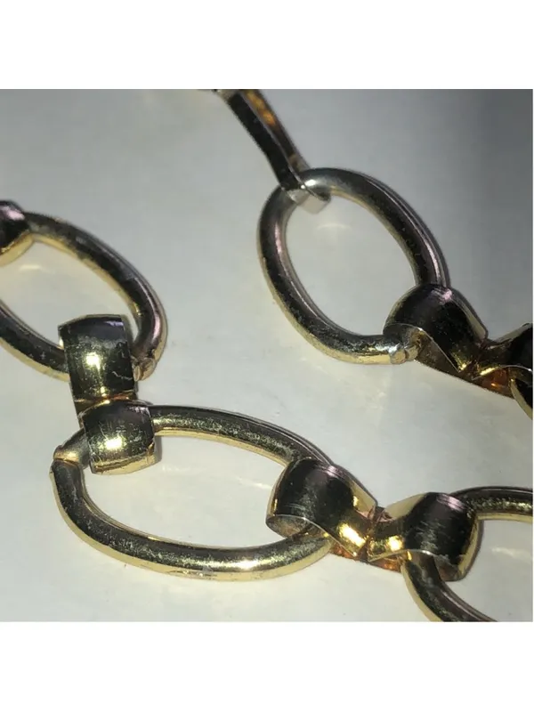 Gold Tone Vintage Rectangular Chain Link Boho Retro Belt - Image 8