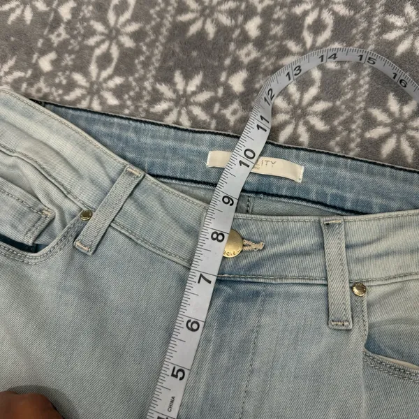 NWT Fidelity Coco Wide Leg Jeans Raw Hem Clearwater Blue‎ Size 26 Clean Girl - Image 11