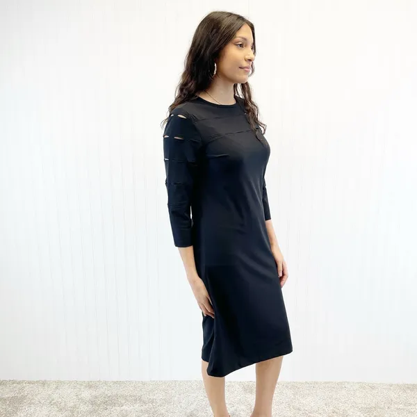 NEW Love Scarlett Womens S Knit Dress Black Cutout s Grunge Gothic‎ Stretchy - Image 5