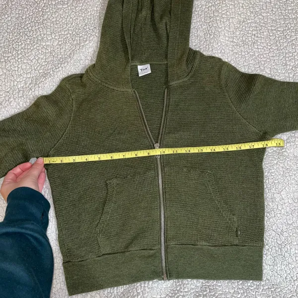 TNA Aritzia Waffle Knit Zip-Up - Image 8