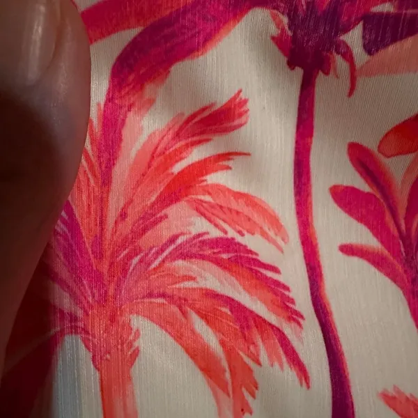 Shade & Shore Textured Palm Print High Leg Swimsuit Size Small - Image 9
