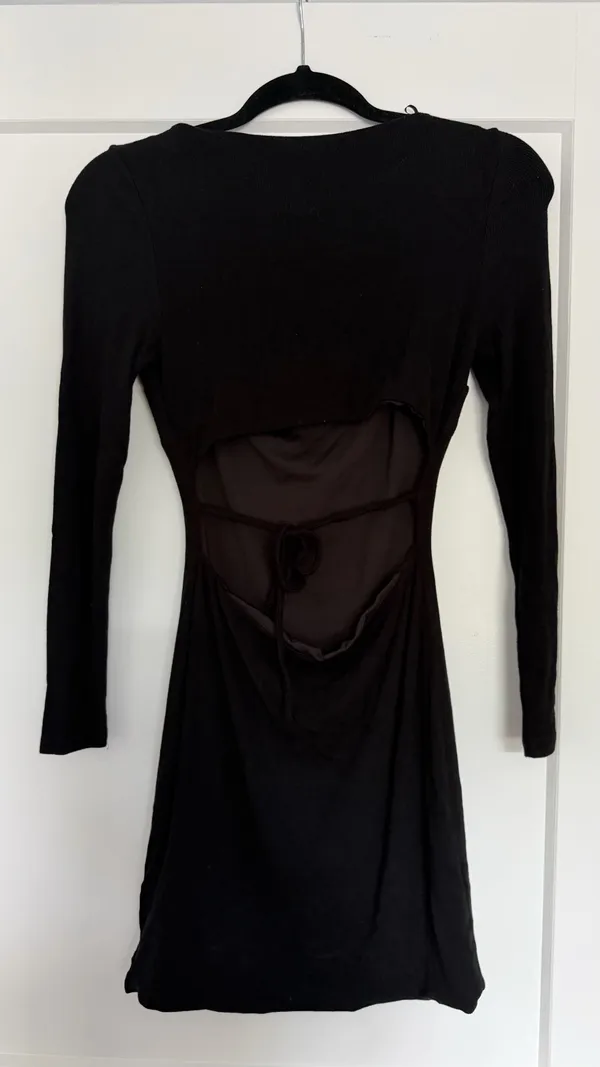 Princess Polly Long Sleeve Mini Black Dress Cut-Out - Image 6