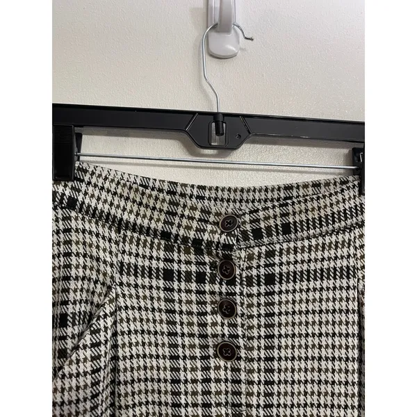 Free‎ People Posey Plaid Tapered Pants High Rise Dark Academia Trousers Size S - Image 5