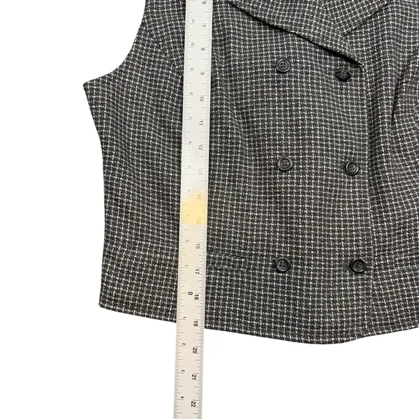 Gap Stretch Wool Houndstooth Vest Double Breasted Career Top Womens Size‎ Medium - Image 6