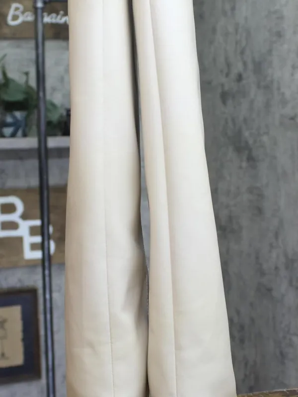 NWT INC International Concepts Cuff Pointed-Toe Dress Boots White Smooth 5M - Image 6