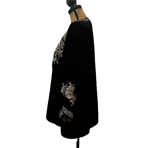 Johnny Was Olenna Velvet Flutter Top 3/4 Sleeve - Image 4