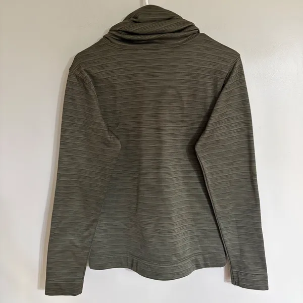 The North Face Womens Olive Green Cowl Neck Fleece Pullover Sweatshirt Small - Image 8