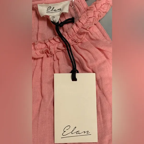 Elan Coral Pleated‎ Tiered Sundress Size Small NWT 100 Percent Cotton - Image 6