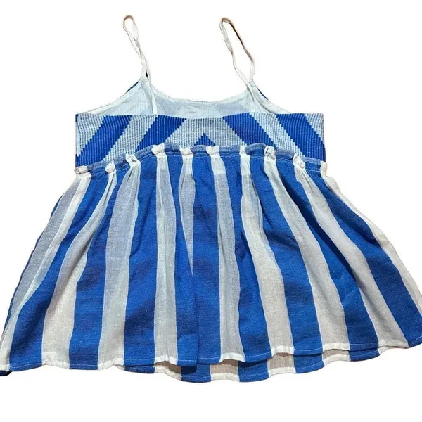 Lemlem bright blue and white striped tank sz Small‎ - Image 2