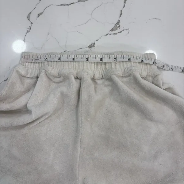 Frankies Bikinis Shorts Womens Size Small White Terry Cloth Swim Beach - Image 5