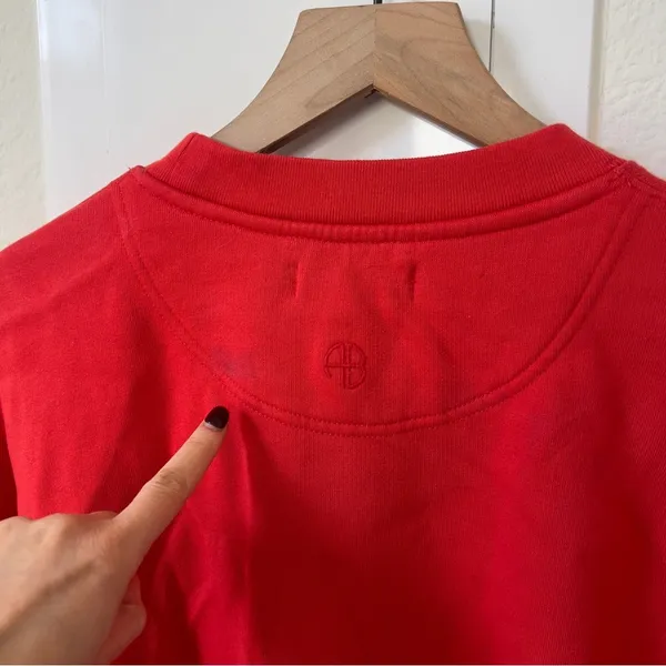 Anine Bing Sport Tyler Oversized Sweatshirt - Red - NWT - Image 10