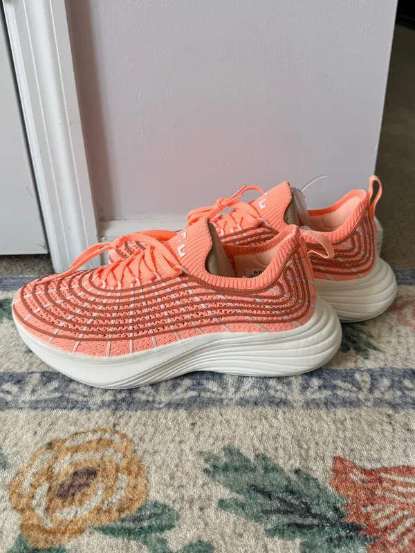APL TechLoom Zipline Neon Peach Terracotta Ivory Sneakers | Women’s 7 - Image 3