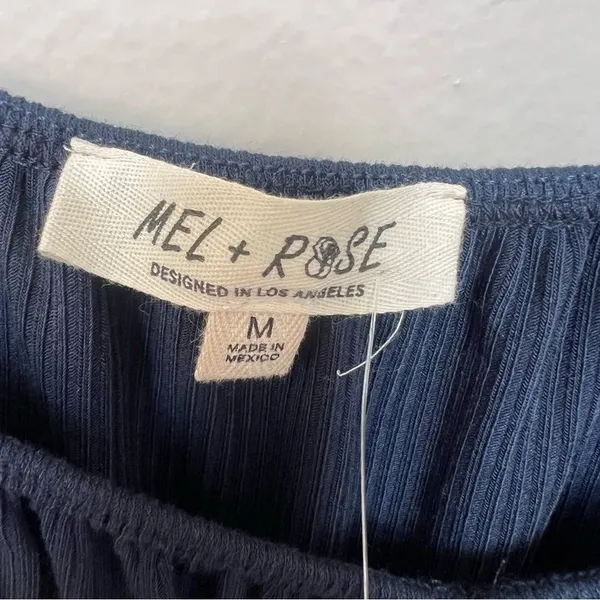 Mel + Rose NWT Francesca's Collections Navy Mini Short Sleeve Skater Dress M - Image 5