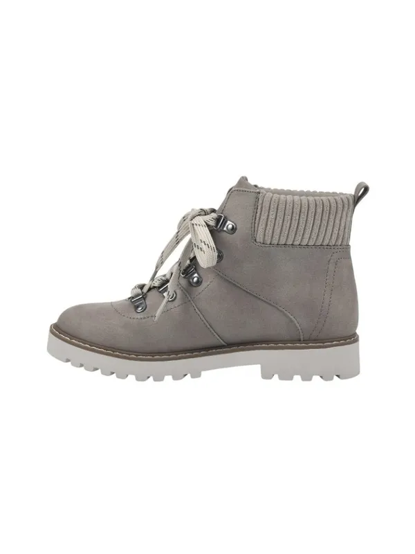 NWT Cliffs By White Mountain Hiking Booties with Lug Sole Ice Gray / Fabric 10M - Image 3
