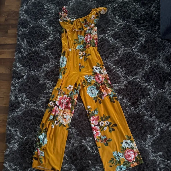 Floral jumpsuit Yellow Size M - Image 5