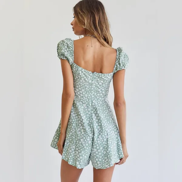 Princess Polly Finley Romper in Green Size 4 - Image 4